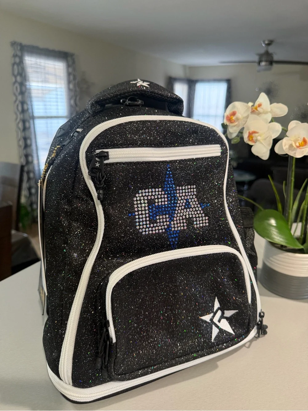 Rebel Athletics- California Allstars Rhinestoned Black “MINI” Backpack